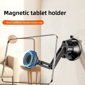 Vacuum Suction Metal Cantilever Magnetic Stand Universal Angle AdjustmentFor all Phone/Tablet Desktop & Wall-Mounted Use