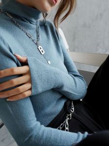 Warmo/Seamless Craft ~ Autumn and Winter Wild Cashmere Sweater Pile Collar Turtleneck Slimming Long Sleeves Bottoming Shirt for Women