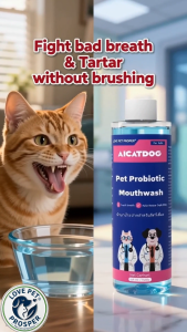 AICATDOG Pet Probiotics Mouthwash 300ml – Fresh Breath Dental Water for Cats & Dogs | LOVE PET PROSPER