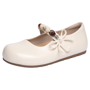 Josiny | French Mary Jane Flats Light-mouthed Low-heeled Womens Shoes