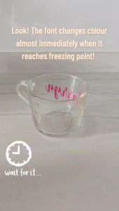 Friendly Gift Ideas | Mugs & Cups with Colour Changing Font | One Font Colour (transparent to blue) | Add $1 for Personalised Name Print on Colour Changing Fonts