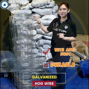 27M/36M Galvanized Hog Wire Fence Cattle Goat Fence Anti-Rust Goat Wire Mesh for Farm 7/8/9/10Holes