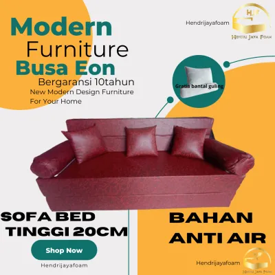 sofa bed/kasur lipat busa inoac eon lg d23 garansi 10thn tinggi 20cm anti air gratis bantal guling