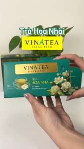 Trà Nhài khối lượng 50g trà túi lọc hộp 25 túi ướp nhài tự nhiên vị thanh mát dịu ngọt trà Vinatea