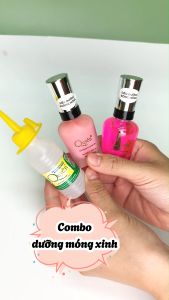 Combo Sơn Móng Tay Siêu Dưỡng Phẳng Bóng Hồng Mỹ Phẩm Quyên Chính Hãng 16ml Phục Hồi Tự Nhiên - TẶNG NƯỚC RỬA MÓNG TAY