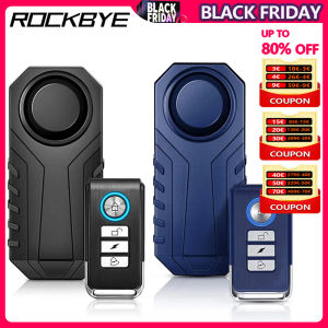 Rockbye Bicycle Alarm Bell 113dB Electric Bike Horn Motorbike Security Anti Theft Wireless Remote Control Vibration Detector New