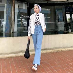 SISTERJEANS - Cutbray Jeans Wanita Terbaru Celana Highwaist Cutbray Wanita - Celana Panjang Wanita Bahan Import Premium Quality Softjeans Stretch Size 27-34