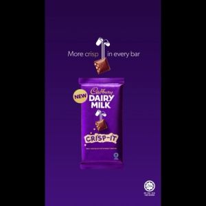 Cadbury Crisp-It Milk Chocolate 130g (Bundle of 3/5/12)