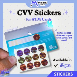 CVV Sticker Rose Gold Holo Anti Theft Cover for ATM Debit or Credit Cards