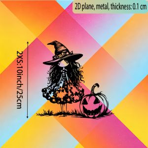 CIFbuy | CIFBUY Metal Wall Art Iron Witch Pumpkin Decor Weather Resistant Spooky JackoLantern Sculpture for Porch Garden Fence Halloween