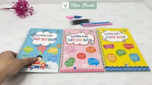 Bộ 3 Sách Luyện Viết Chữ Kèm 8 Ngòi 2 Bút Thần Kỳ và Đệm Tay cho Bé - Sách Tập Viết Chữ Đẹp Chuẩn Tiếng Việt ( Hàng Chính Hãng Thanh Nga Xuất Bản) - Tập Viết Tự Xóa