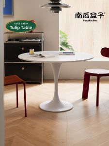 NANGUAHEZI | Compact Round Dining Table for Small Spaces Home Use Simple