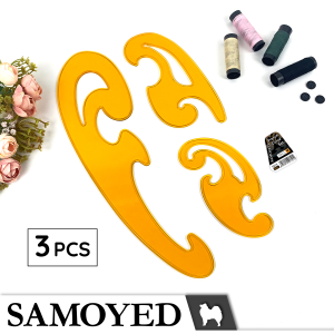 Penggaris / Mal Pola Lengkung / Kurva / Wayang / Jahit / Curve Drawing Ruler / Template / French Curve Set Samoyed FRCV-Q3L