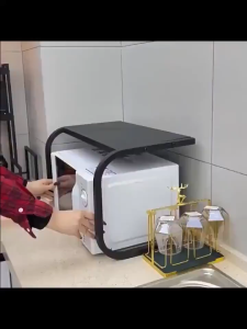 Microwave Rack Oven Rack Expandable and Height Adjustable Strong Load Bearing Kitchen Rack