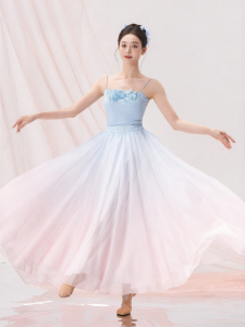 FULLBELIEF | Gradual Color Changing Elegant and Flowy Dance Dress