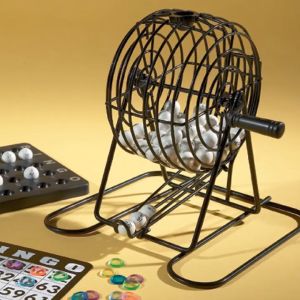 Traditional Bingo Lotto Lottery Family Bingo Game Set - Cage Balls Cards Counters Party Bingo Game