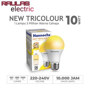 Led Hannochs Bulb Tri Colour 10 Watt - Lampu Led Hannochs Tricolor