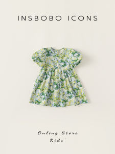 Fresh Floral INSbobo Girls Dress Little Princess Skirt Cotton Summer New Style Childrens Clothing Baby Girls Dress
