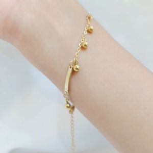 Gelang Titanium Rantai Plat bola gantung GLT-494