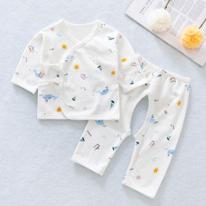 Newborn Baby Clothes Spring and Autumn Separates Newborn Baby Pure Cotton Suit Bottoming Underwear Boneless Gown