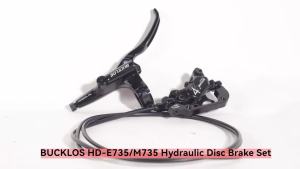 BUCKLOS 4-Piston Bike Hydraulic Brake Power Off E-Bike Electric Scooter Disc Brake 1150mm 1950mm MTB Bicycle Brake Cycling Parts