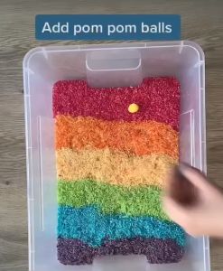 Sealed Coloured Rice Sensory Play for Early Years Learning
