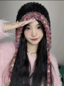 Big Head Circumference Stuffed Knitted Hat Female 2023 New Arrival Autumn and Winter Thickening Warm Wool Hat Face Slimming Dreadlocks Hat