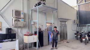 Thang gác xép điện âm trần cao cấp sử sựng Remote điều khiển thiết kế hiện đại bảo hành chính hãng Nikita