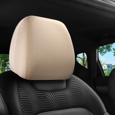 Black Premium Cloth Headrest Cover For Car Truck SUV Auto Universal Fit
