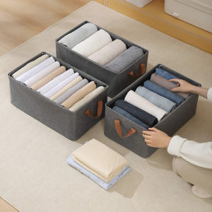 Foldable Container Storage Box Organizer Closet Storage Bins Baskets with Durable Handles Collapsible Stackable Storage Box