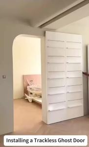 4FT/4.9FT/5FT  Aluminium Alloy Brushed Interior Wood Barn Sliding Door Hardware Hidden Track with Decorative Cover-3 years warranty-not sell door
