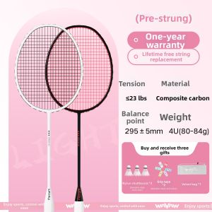 WAVAW | Lightweight 4U Carbon Fiber Professional Badminton Racket