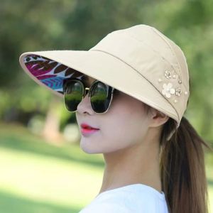 Topi Pantai / Visor Lipat Casual Pelindung Sinar UV / Topi Golf Outdor Fashion Korea