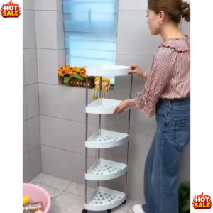 Kệ Nhựa Góc 4 Tầng Có Bánh Xe và Kệ đựng đồ đa Năng 4 Tầng Nhựa ABS Có Bánh Xe (Chữ Nhật)