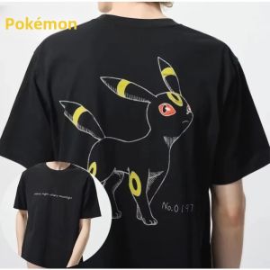 Áo Thun In Hình Hoạt Hình Pokémon Umbreon Dành Cho Nam Nữ Mùa Hè Harajuku Dáng Rộng Tay Ngắn Cổ Chữ O Đa Năng Cho Mọi Người