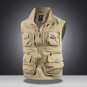 AOHE | Multi-Pocket Workwear Photographer Vest Outdoor Hiking Jacket Sleeveless Waistcoat