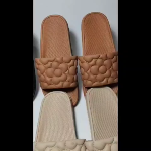 Sandal Jelly Slop Polos Motif Bunga Emboss Import MKY V202 36-41