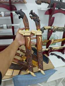 Temurah Golsem Baja Gagang Ukir Mala