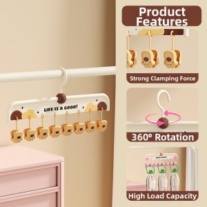 Multi-clip Baby Sock and Underwear Drying Rack