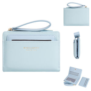 New Colorblock Bifold Zipper Buckle Coin Purse New Hand Womens Short Wallet Fashion Multi-slot Card Holder