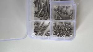 GB819 Cross Recessed Countersunk Head Machine Screws Assortment Kit M1.0 M1.2 M1.4 M1.6 M2 M2.5 M3 M4 M5 304 Stainless Steel