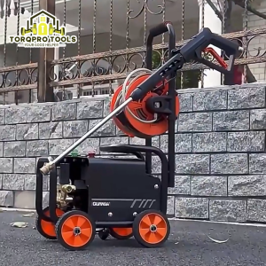 【TorqPro】เครื่องฉีดน้ำแรงดันสูง 500 บาร์ 5200 วัตต์ เครื่องฉีดน้ำแรงดันสูงล้อลาก รุ่นใหม่!ลูกกลิ้งและสายยาง 23 เมตร【COD】