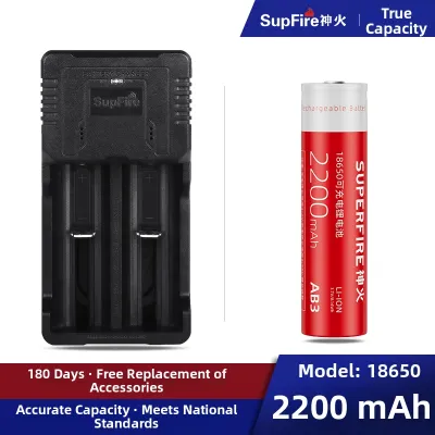 SUPERFIRE | High Intensity Tapered Head Flashlight 3.7V