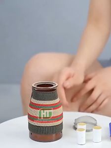 Cốc Phù Dương Xông Ngải Cứu Hàn Ẩm Massage Cốc Xông Chườm Ngải Cứu Giác Hơi Cạo Gió Chải Thông Kinh Lạc