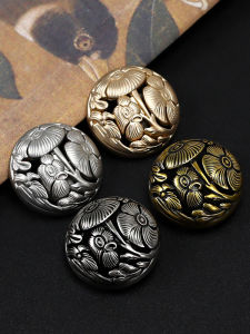 กระดุมโลหะระดับไฮเอนด์ กระดุมโลหะวัสดุผสม กระดุมโลหะแบบเจาะรู กระดุมเสื้อคาร์ดิแกนแบบเปิด กระดุมสไตล์ย้อนยุค กระดุมตกแต่งสำหรับเสื้อโค้ท