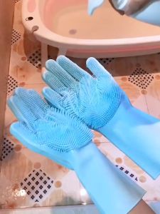 【Free Shipping】Pet Shower Gloves  Anti Scratch Bath Grooming Hair Deshedding Brush Home Cleaning Gloves