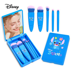 Stitch Makeup Brushes Foundation Powder Concealers Eye Shadows Makeup with makeup mirror including 5 pcs mini makeup brushes