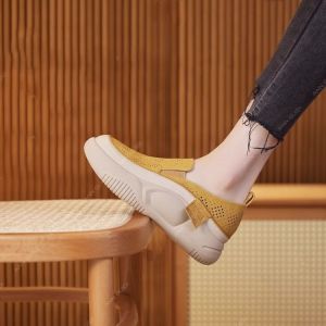 Ielgy lỗ rỗng Giày thường ngày Giày Rocker đế mềm mùa hè của phụ nữ tăng cổ ngắn Trọng lượng nhẹ