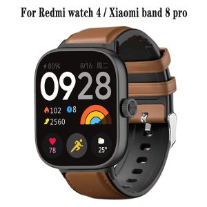 Band Leather Bracelet for Redmi Watch 4 5 6 Wrist Strap for Xiaomi Mi Band 8 Pro Watchband Smart Watch Sports Strap Accessories