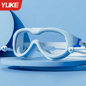 YUKE | Anti-fog Water-proof Clear Large Frame Swimming Goggles and Cap Set